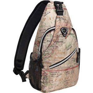 Sling Backpack,Travel Hiking Daypack Pattern Rope Crossbody Shoulder Bag